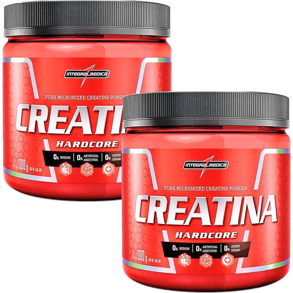 Kit 2x Creatina Monohidratada 300g Integral Medica Sem Sabor
