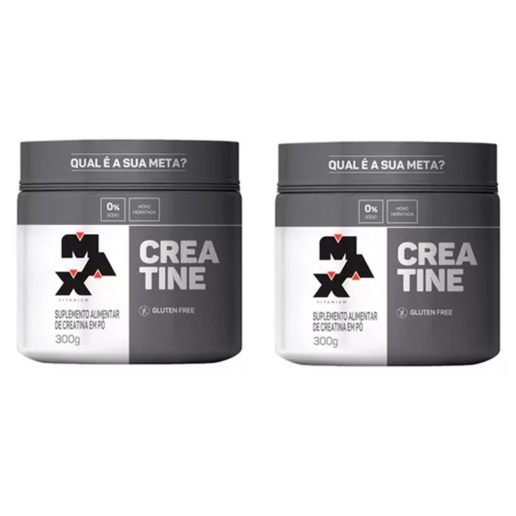 Kit 2x Creatina Monohidratada 300g Max Titanium