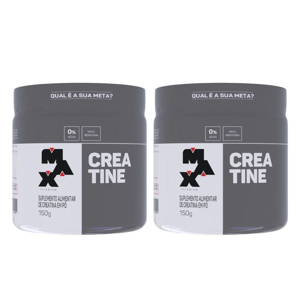 Kit 2x Creatina Monohidratada Pura 150g Max Titanium