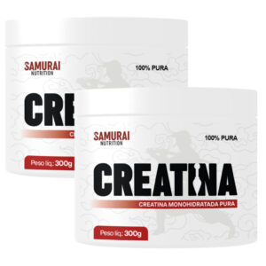 Kit 2x Creatina Monohidratada Pura 300g Samurai Nutrition