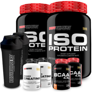Kit 2x Proteína Isolada Iso Protein 900g 2x Bcaa 100g 2x Creatina