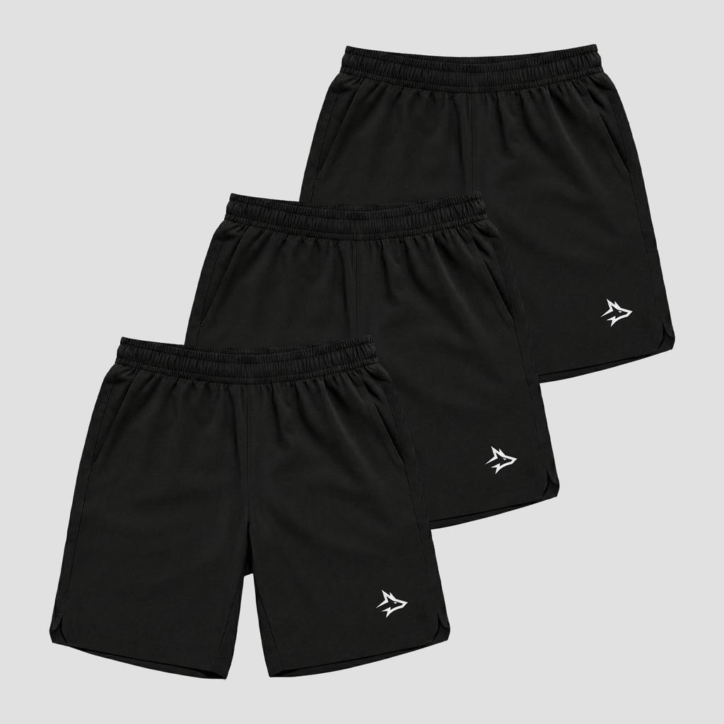 Kit 3 Bermudas Dry Lobo Academia Esporte Alpha Co — Esporte e Lazer