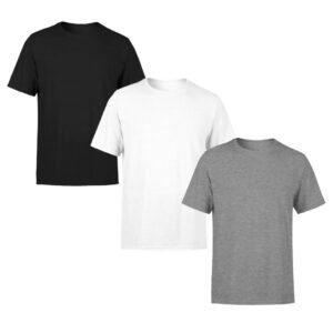 Kit 3 Camiseta Masculina Lisa 100% Algodão Básica Casual Silk