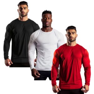 Kit 3 Camisetas Manga Longa Dry Fit Proteção Uv Academia Top Motoboy