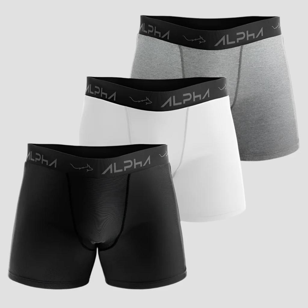 Kit 3 Cuecas Cotton Masculinas Dry Academia Alpha Co
