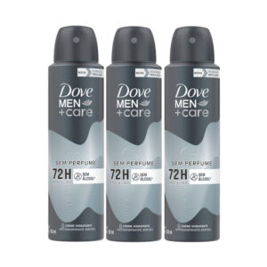 Kit 3 Desodorante Dove Men Care Sem Perfume Aerosol Antitranspirante