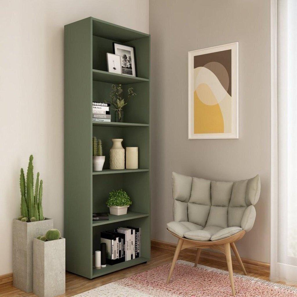 Kit 3 Estantes para Livros com 5 Prateleiras 180CMX60CM Verde Menta — Móveis