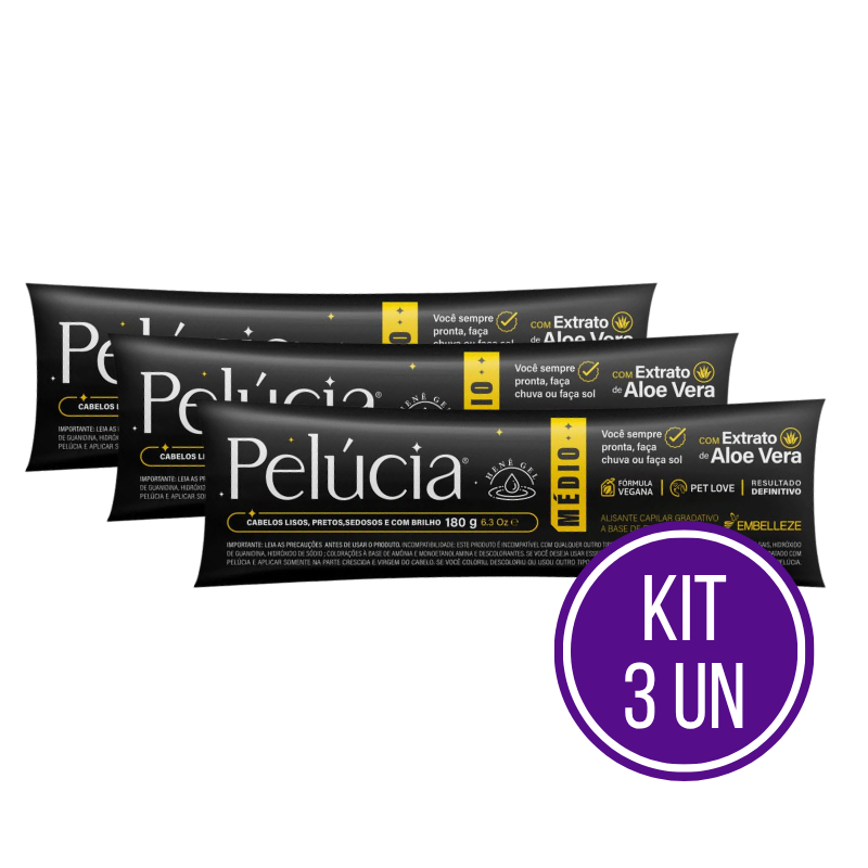 Kit 3 Henê Pelúcia Médio 180G — Brinquedos