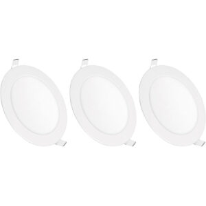 Kit 3 Luminária Painel Plafon Led Embutir Redondo 6w Bivolt Teto