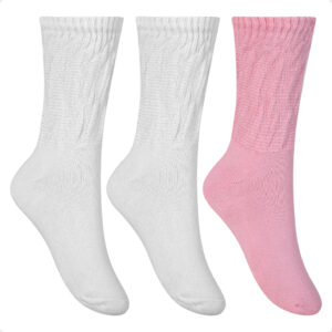 Kit 3 Pares De Meia Feminina Cano Alto Aeróbica Esporte Algodão