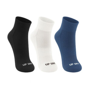 Kit 3 Pares Meia Esportiva Up Dry Anti Bolha Cano Médio Corrida Bike