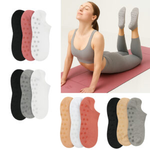 Kit 3 Pares Meias Antiderrapante Feminina Yoga Pilates Hidroginástica