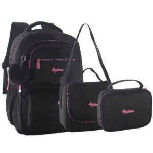 Kit 3 Peças Mochila Lancheira Termica Estojo Escolar Feminina