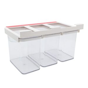 Kit 3 Potes Herméticos Suspensos 2L para Alimentos com Tampa