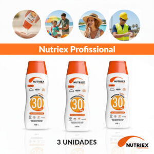 Kit 3 Protetor Solar Nutriex Fps 30 Toque Seco 120ml Oil Free