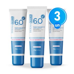 Kit 3 Protetor Solar Rosto 40g Dermachem