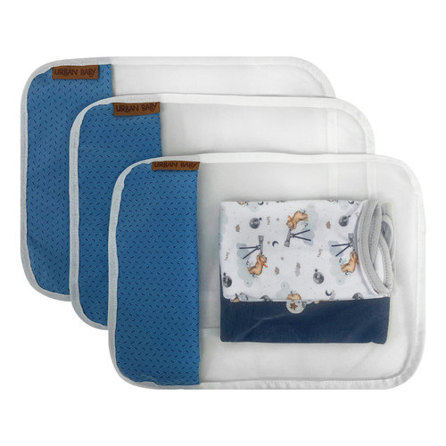 Kit 3 Saquinhos Maternidade Multiuso Organizador Trocas Azul