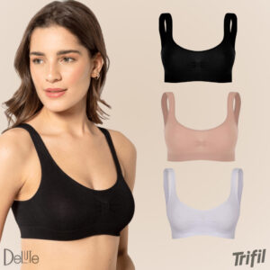 Kit 3 Top Sutia Fitness Academia Media Sustentacao Sem Costura Basico
