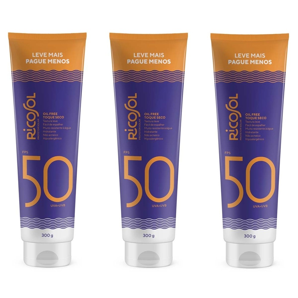 Kit 3 und Ricosol Protetor Solar Fps 50 300 G