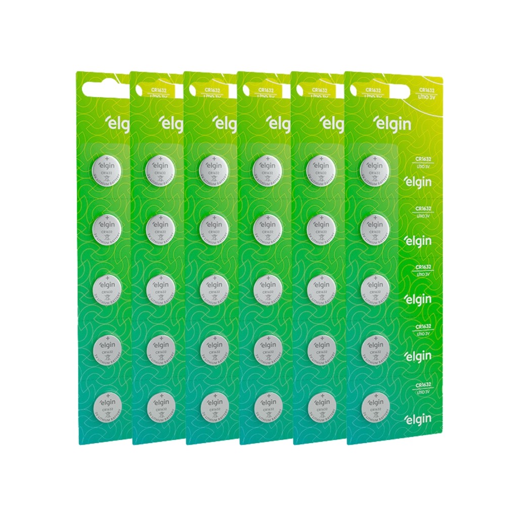 Kit 30 Bateria Pilha Moeda Cr1632 6 Cartela 3v Relógio Elgin