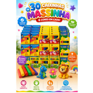 Kit 30 Cx De Massinha De Modelar Para Kit Festa Aniversario