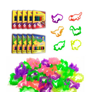 Kit 30 Cxs Massinha De Modelar 30 Mini Giz 30 Revista Colorir 60