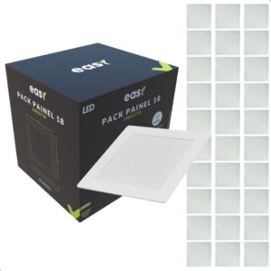 Kit 30 Plafon Luminária Painel Led Embutir Branco 18w 6500K Luz