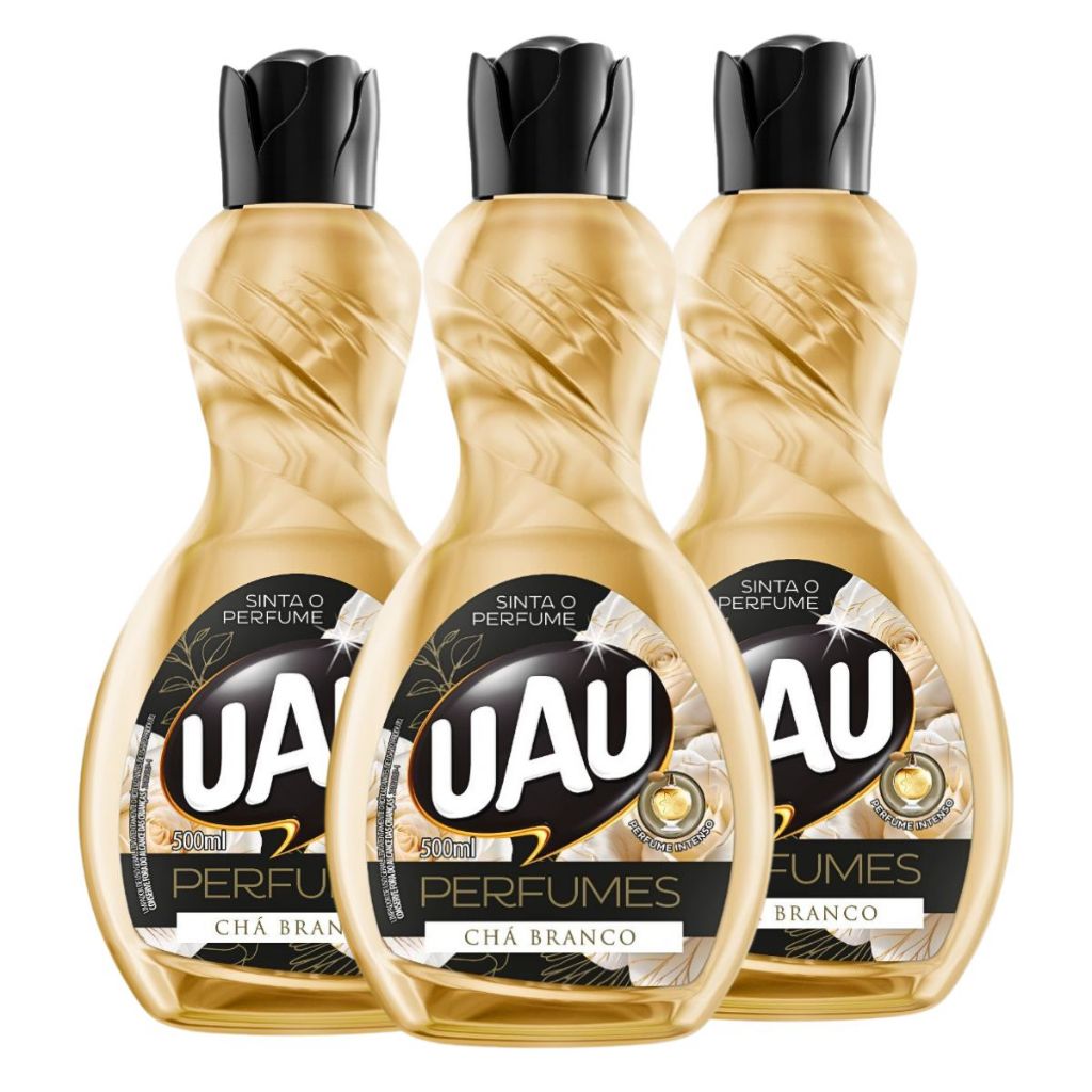 Kit 3un Limpador 500ml Uau Perfume Chá Branco