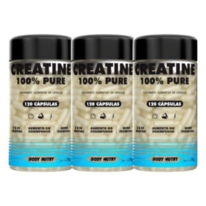 Kit 3x Creatina 100% Pura 120 Cápsulas Força e Desempenho Matéria