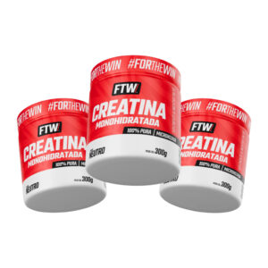 Kit 3x Creatina Monohidratada Pura 300g Ftw