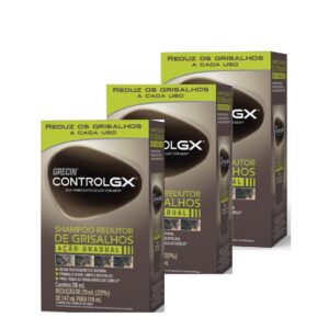Kit 3x unid. Grecin Control GX Shampoo Redutor Gradual de Grisalhos