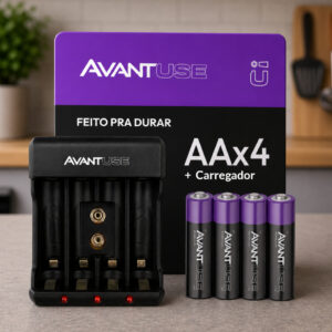 Kit 4, 8 ou 16 Pilhas AA Comum ou Aaa Palito Recarregável Carregador