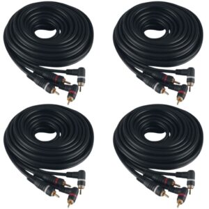 Kit 4 Cabos Rca 5 Metros Som Automotivo E Amplificador Kx3