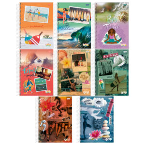 Kit 4 Cadernos Universitário 10 Matérias 160 Folhas Capa Dura 20x27cm