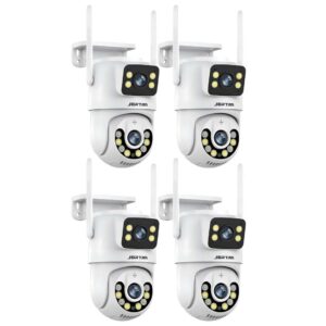Kit 4 Câmera de Segurança IP Wi-fi Branco 4MP de Lente Dupla com App