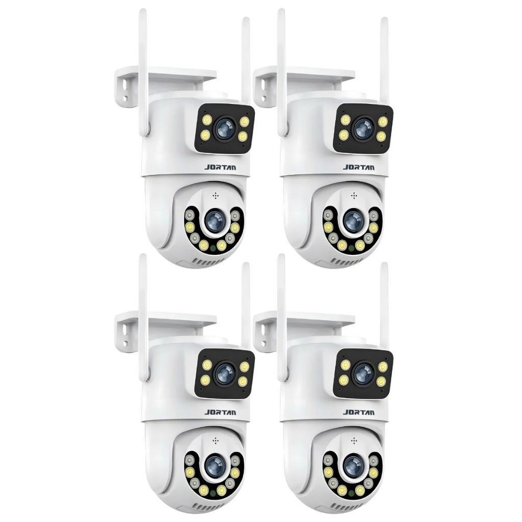 Kit 4 Câmera de Segurança IP Wi-fi Branco 4MP de Lente Dupla com App — Câmeras e Drones