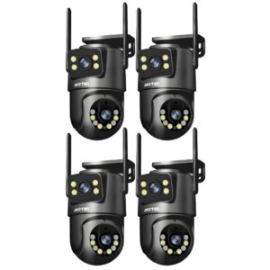 Kit 4 Câmera de Segurança IP Wi-fi Preto 4MP de Lente Dupla com App — Câmeras e Drones