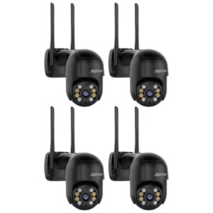 Kit 4 Câmera de Segurança IP Wi-fi Preto Externa Infravermelho Full — Câmeras e Drones