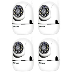 Kit 4 Câmera de Segurança Ptz Wi-fi Branco de Varredura Infravermelho