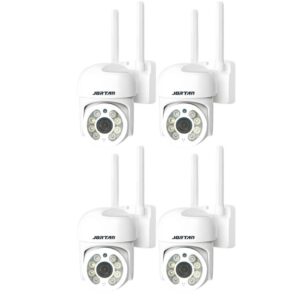 Kit 4 Câmera de Segurança Wi-fi HD Branco Infravermelho com App Yoosee