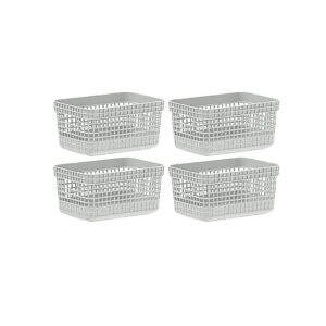 Kit 4 Cestos Organizadores sem tampa 2,5 litros Linha Grid