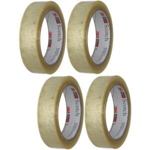 Kit 4 Fita Adesiva 373 PP Transparente 24MM X 50M