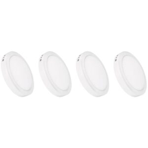 Kit 4 Luminária Painel Plafon Led Sobrepor Redondo 12w Bivolt