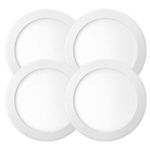 Kit 4 Luminária Painel Plafon Sobrepor Redondo Led 18w Bivolt Elgin