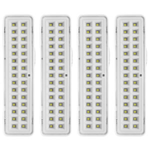 Kit 4 Luminárias De Emergência 30 Leds Bivolt Recarregável Elgin