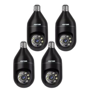 Kit 4 Mini IP Câmera de Segurança Wi-fi Preto com Áudio Bidirecional