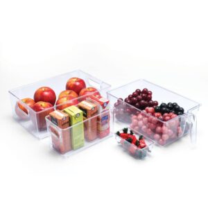 Kit 4 Organizadores Multiuso Geladeira Despensa Armário Bancada Mesa