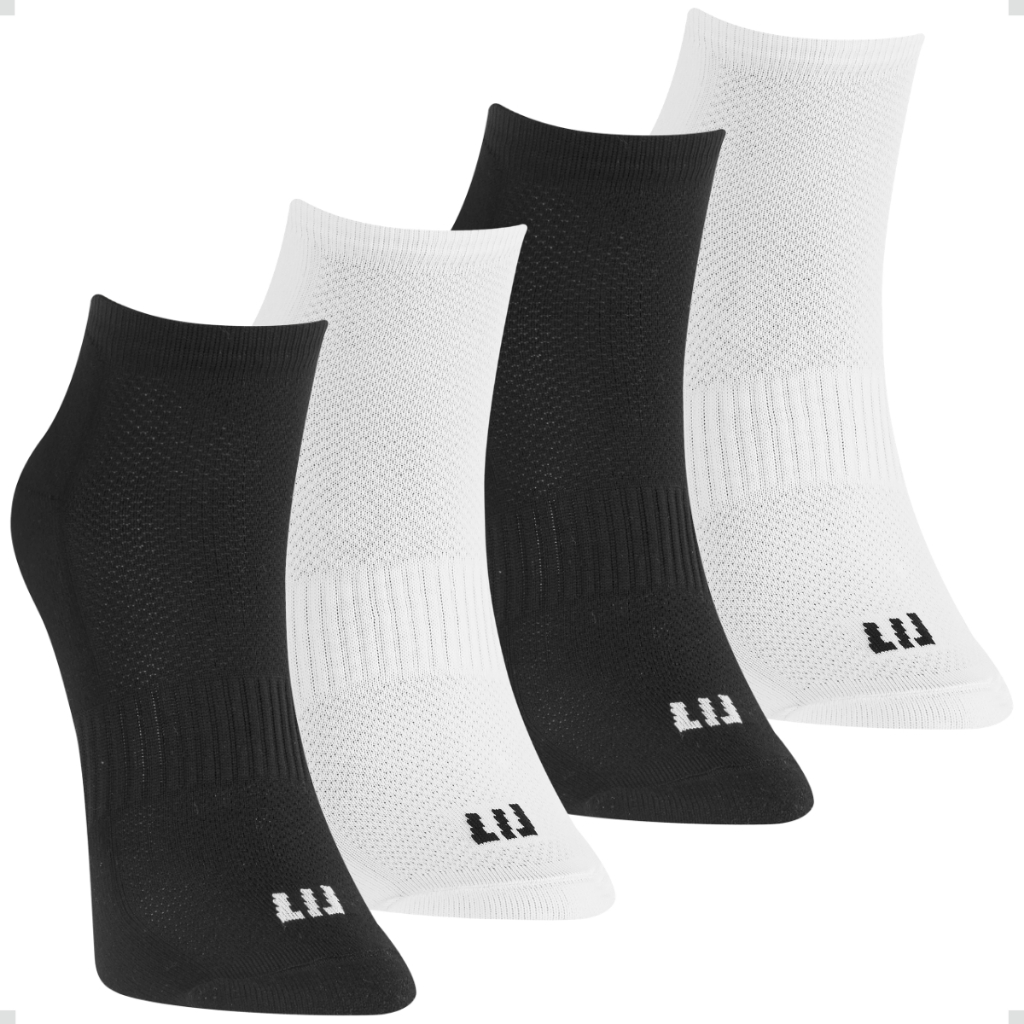 Kit 4 Pares Meia Performance Cano Curto Poliamida Core Dia a Dia