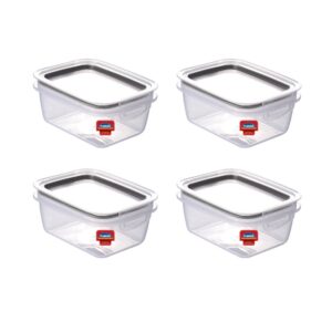 Kit 4 Pote Hermético Plástico Mantimentos 550 Ml Plasútil