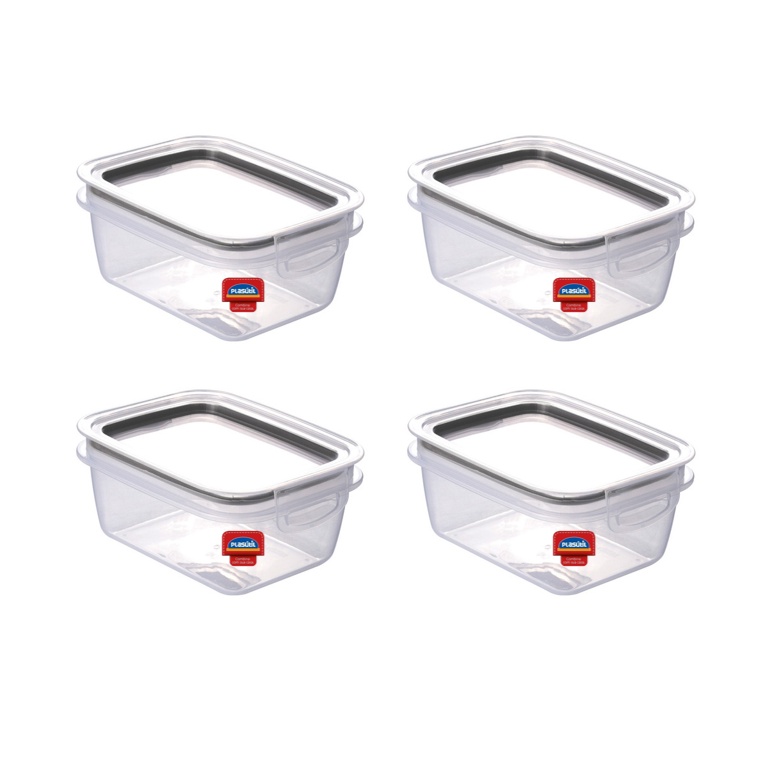 Kit 4 Pote Hermético Plástico Mantimentos 550 Ml Plasútil — Cozinha e Utensílios